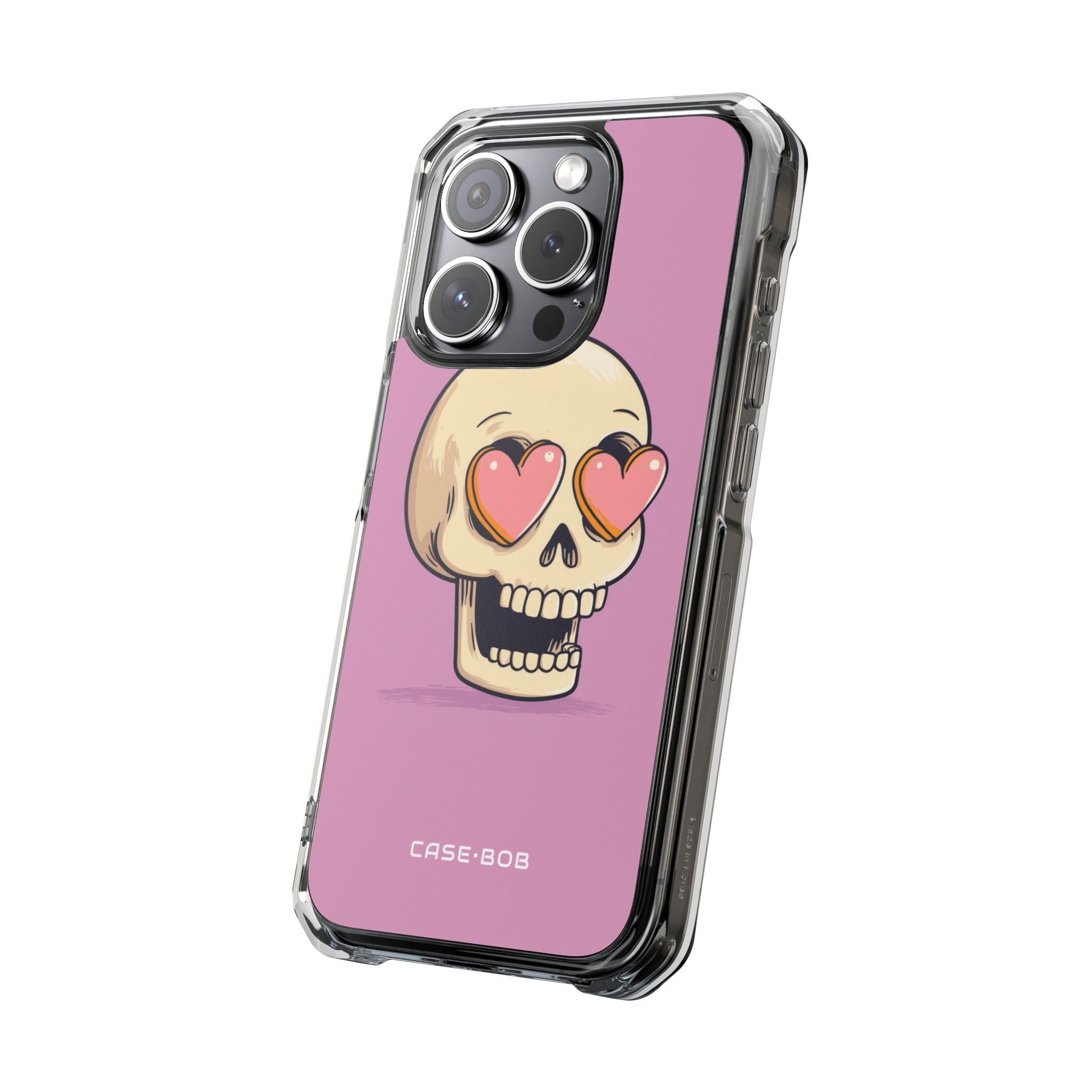 Heart Eyed Skull iPhone 15 Pro Case - Impact