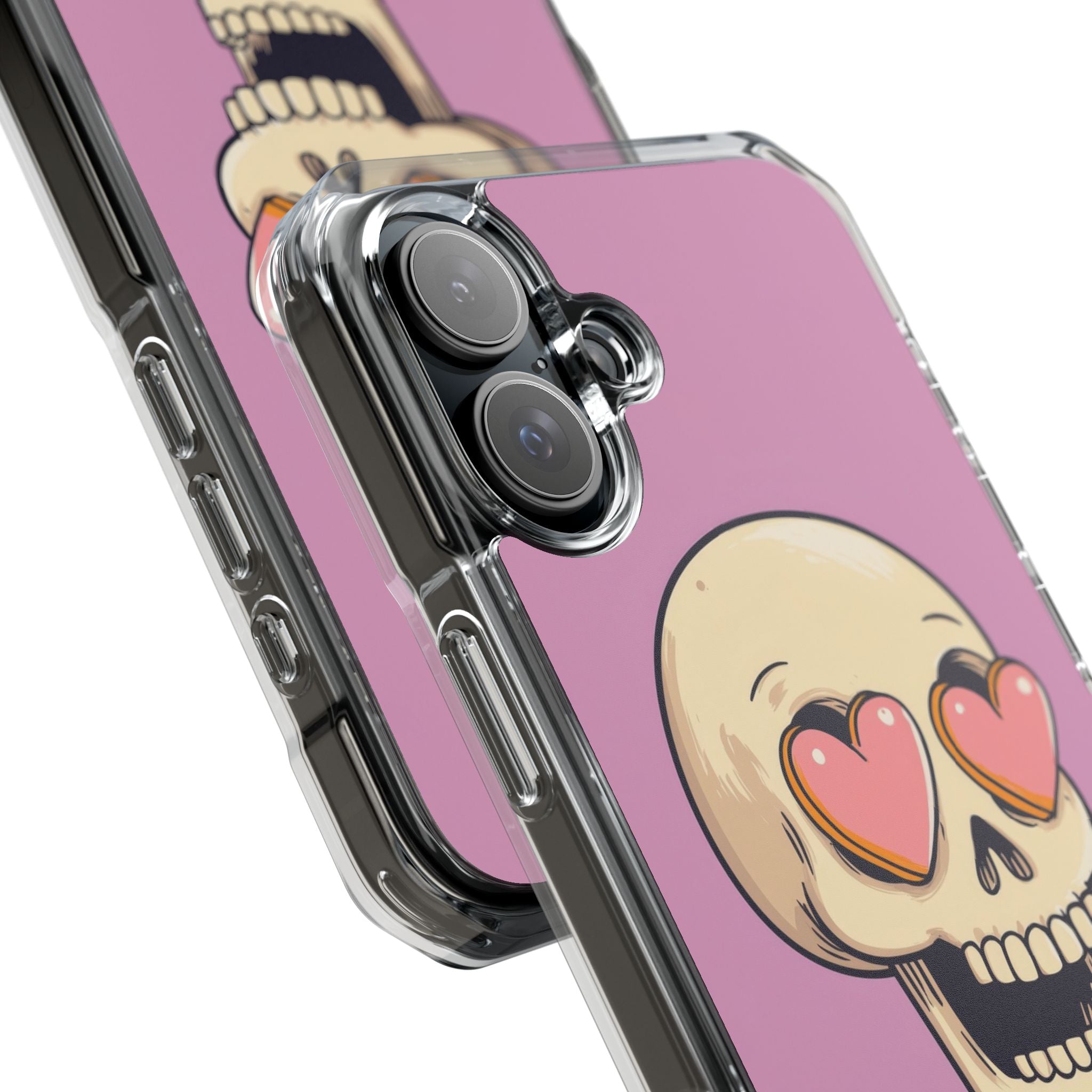 Heart Eyed Skull iPhone 16 Plus Case - Impact