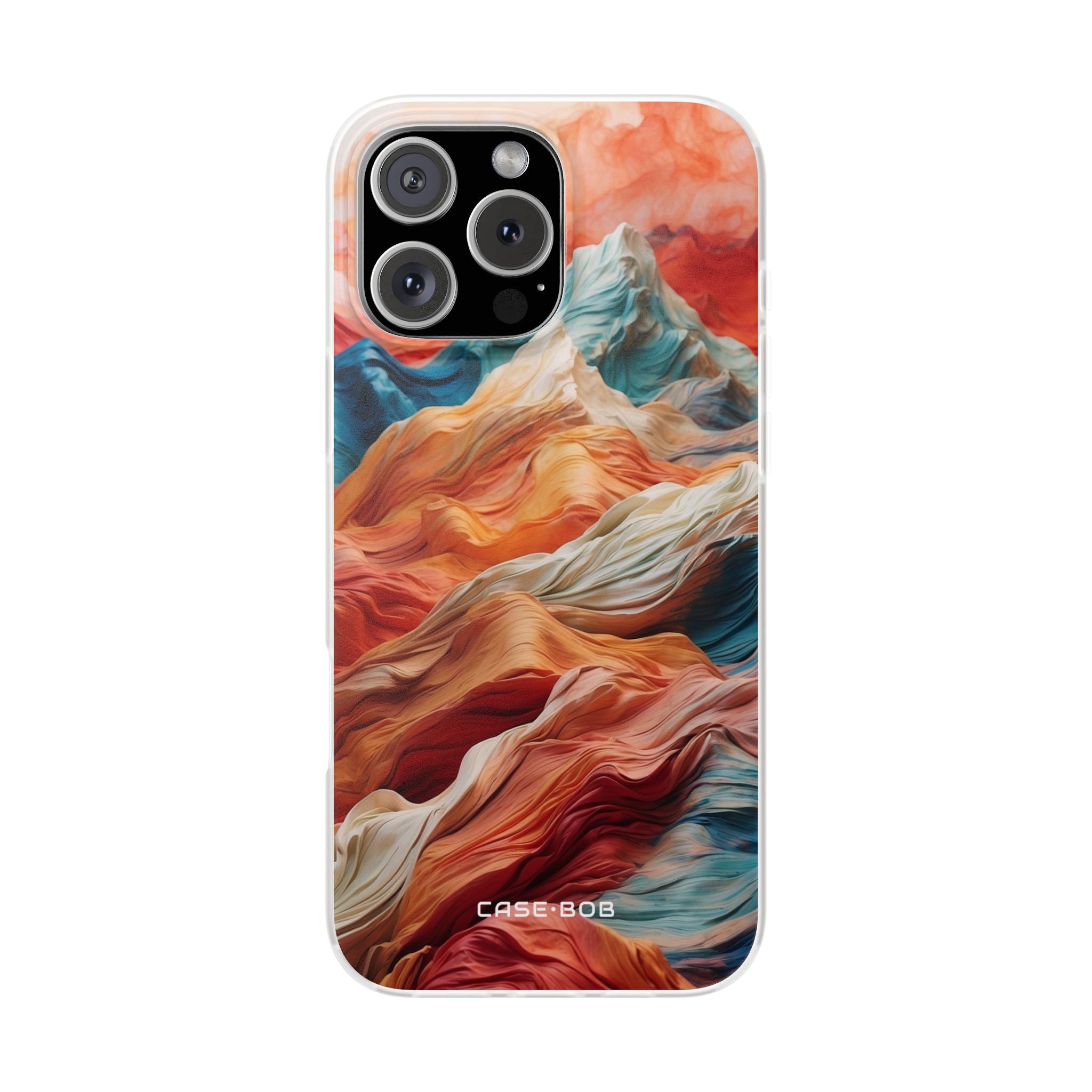 Fabric Peaks Cream iPhone 16 Pro Max Case - Soft