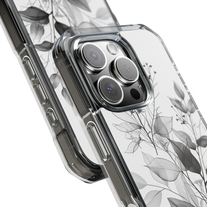 Veined Leaves Gray iPhone 16 Pro Case - Impact