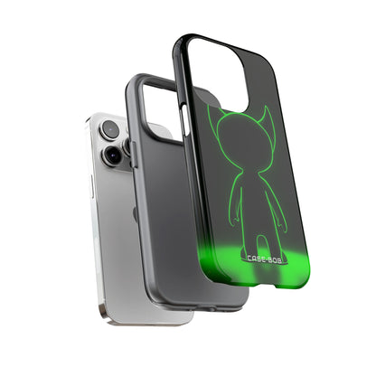 Neon Horned Glow iPhone 14 Pro Case - Tough