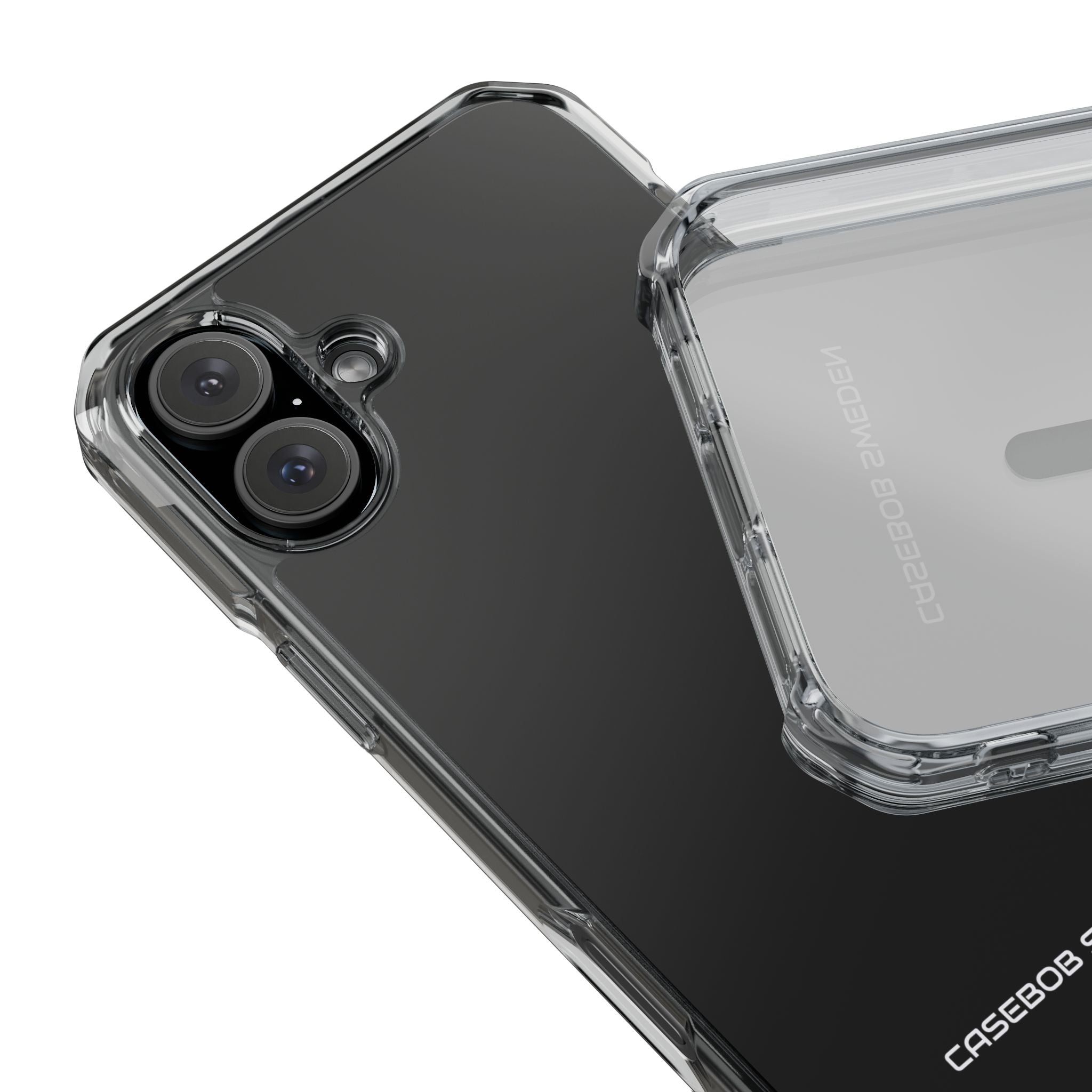 Charcoal Black - Clear Impact iPhone 16 Phone Case