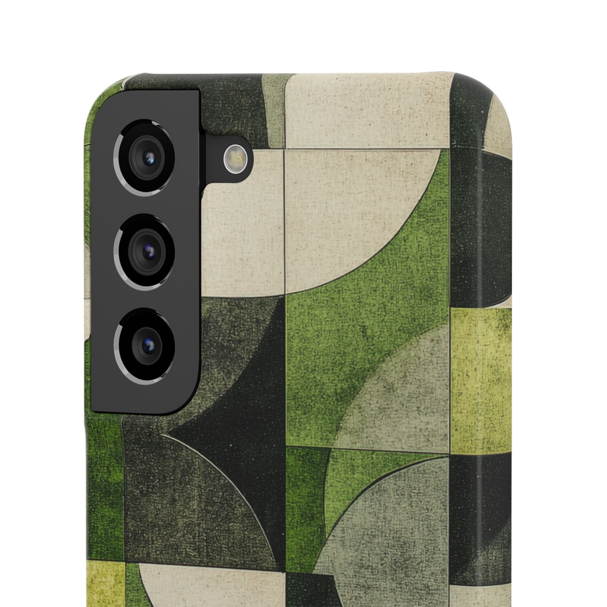 Green Geometric Harmony - Slim Samsung S22 Phone Case