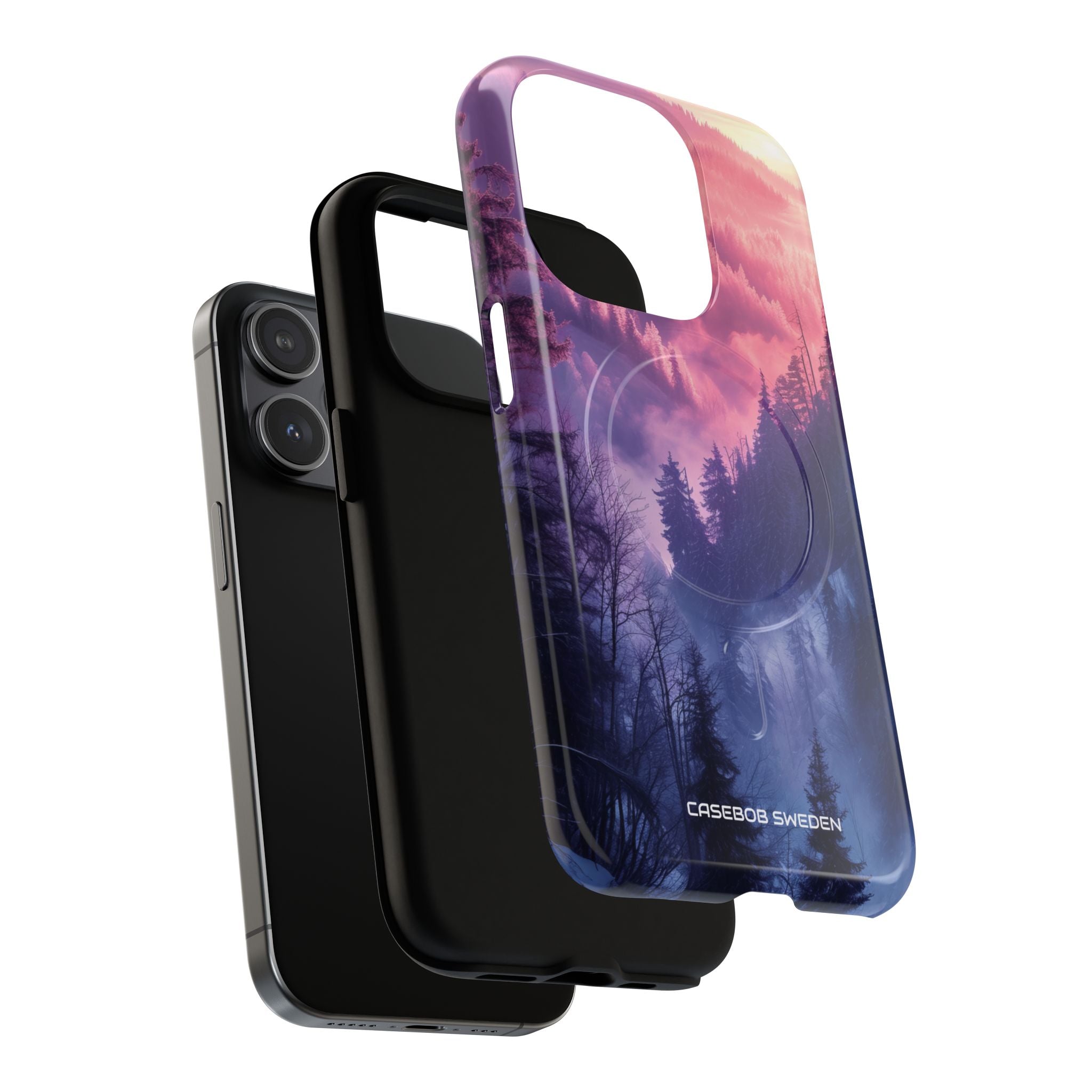 Misty Forest Serenity - Tough + MagSafe® iPhone 15 Phone Case