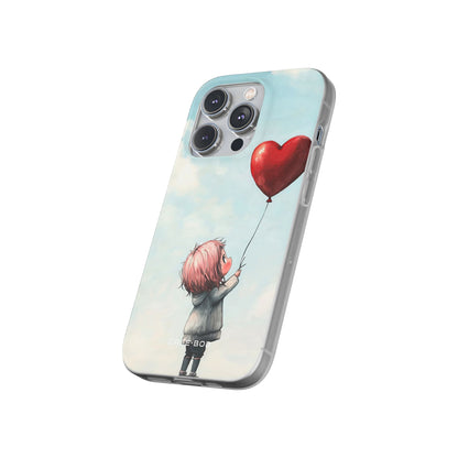 Heart Balloon Glow iPhone 14 Pro Case - Soft