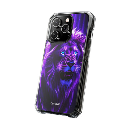 Neon Lion Majesty iPhone Case - Impact