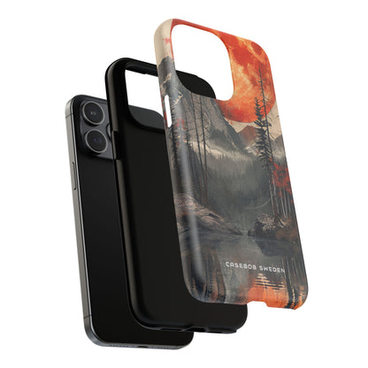 Celestial Glow Over Reflective Landscape iPhone 15 | Tough+ Phone Case