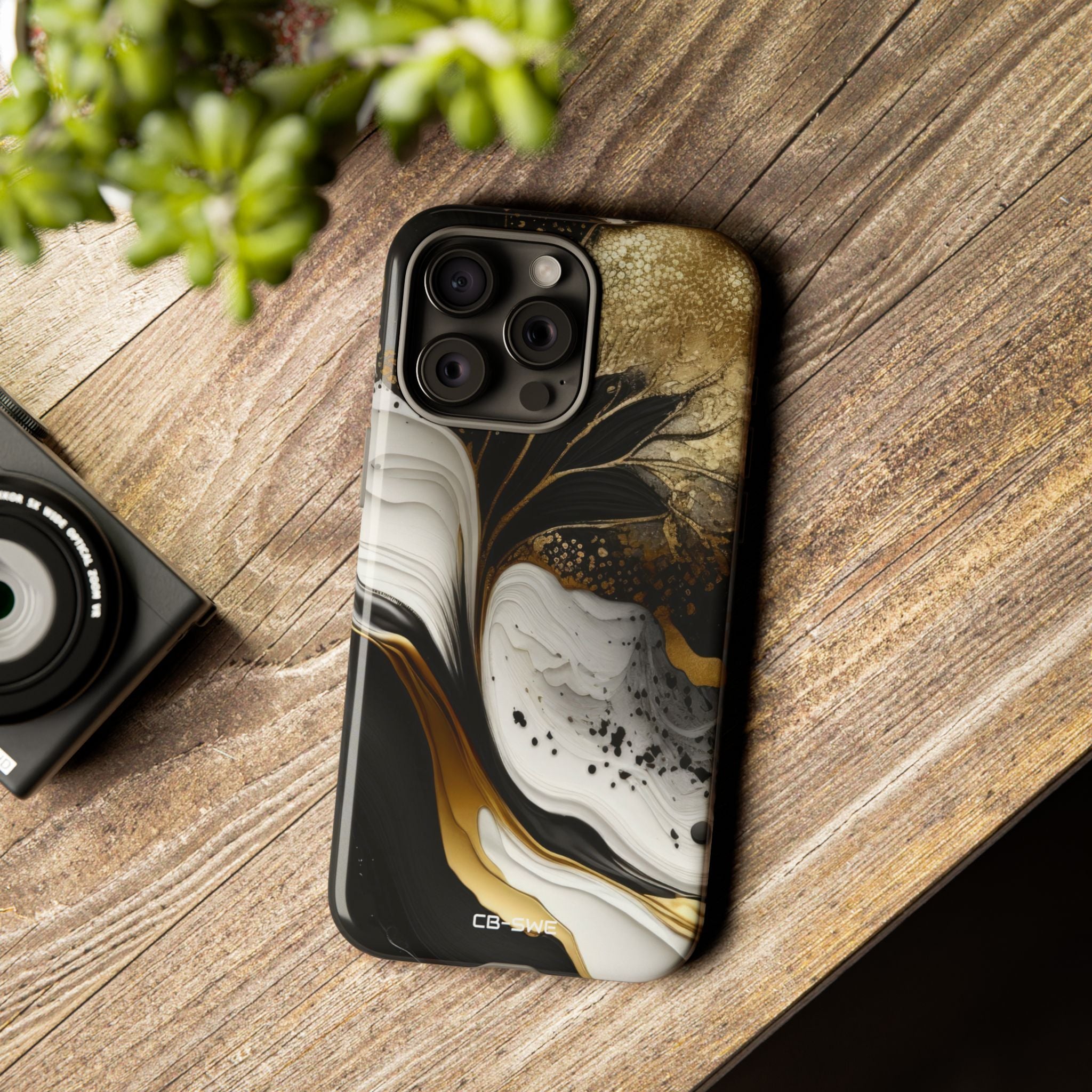 Gold Swirl Elegance - iPhone Case