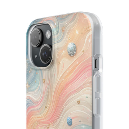 Iridescent Swirls iPhone 15 Case - Soft