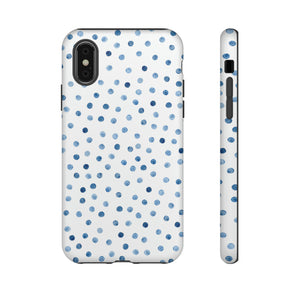 Blue Dots Pattern - Protective Phone Case