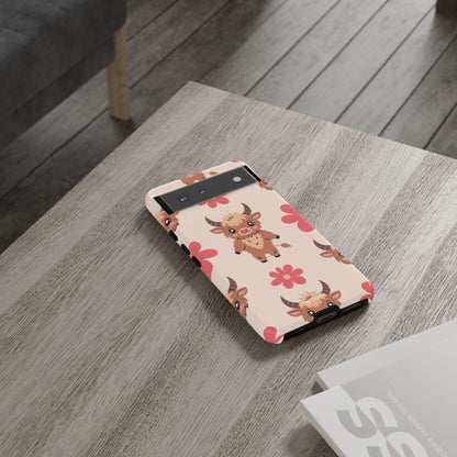 Cute Cattle & Flowers - Google Pixel Case
