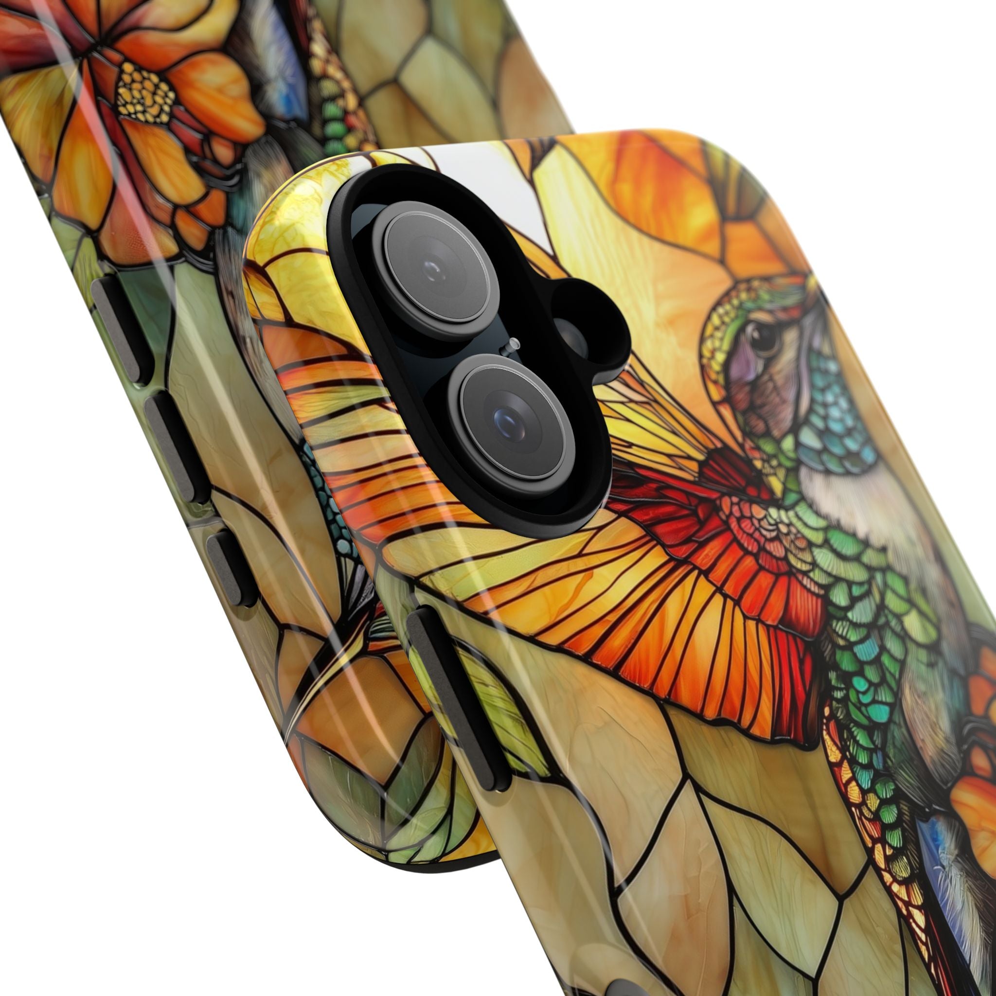 Hummingbird Dances Among Flowers - iPhone Case