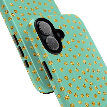 Golden Dots Dance - iPhone Case
