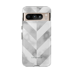 White Herringbone - Protective Phone Case