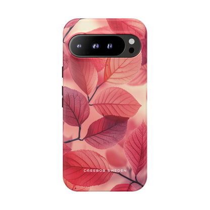 Pink and Red Leaf Harmony Google Pixel 9 - Tough Phone Case