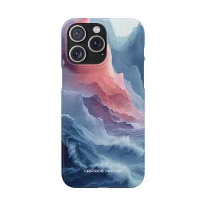 Mountain Wave Serenity - Slim iPhone 15 Phone Case