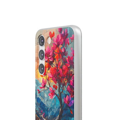 Vibrant Geometric Tree Landscape Samsung S23 - Flexi Phone Case