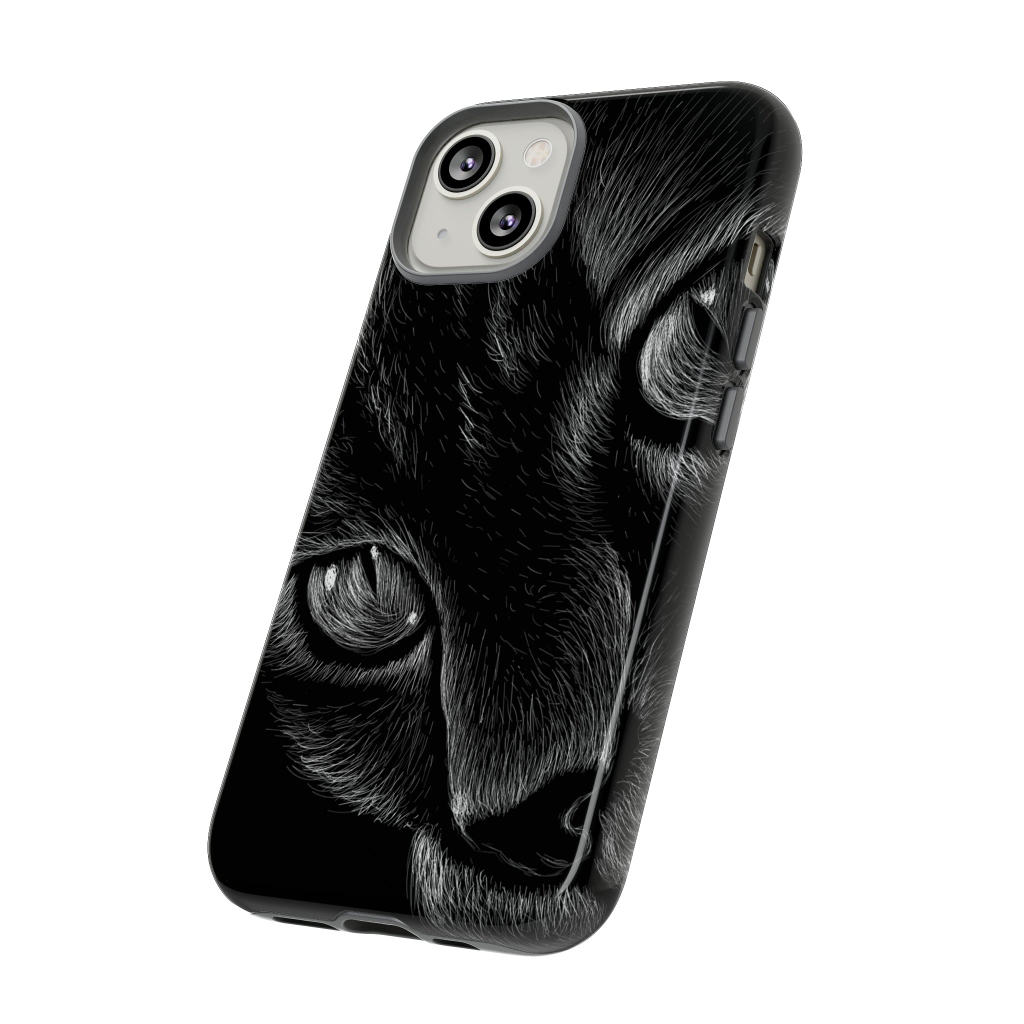 Pencil Drawing Cat - Protective Phone Case