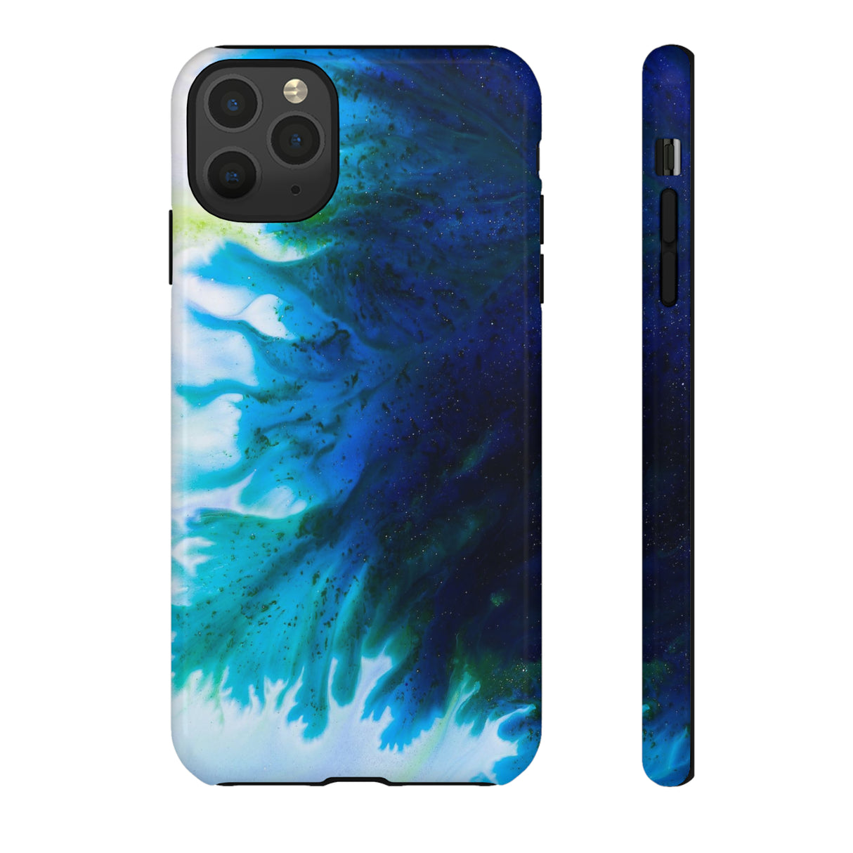 Blaue Liquid Ink Art - Schutzhülle fürs Handy