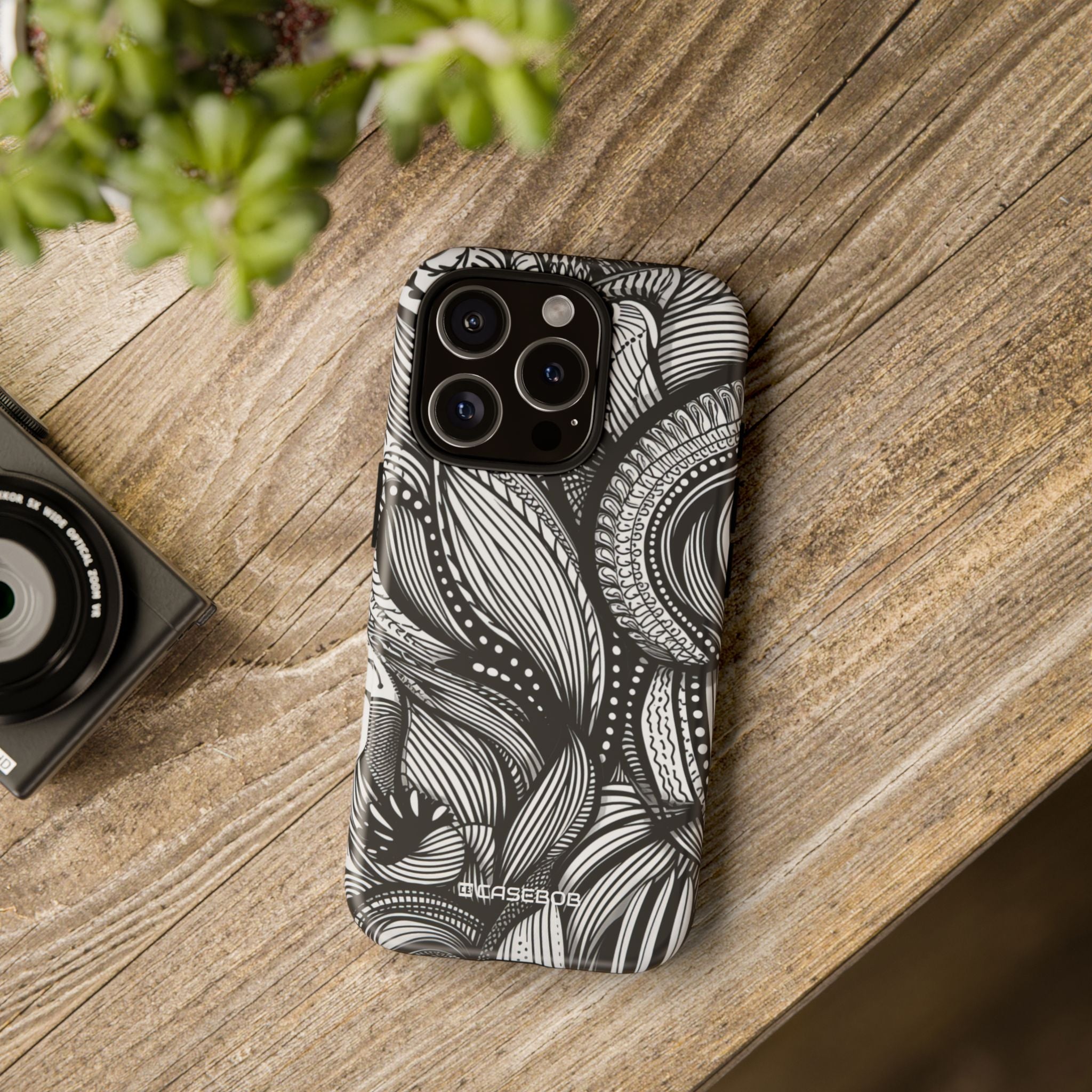 Fluid Monochrome: Intricate Patterns - for iPhone 16