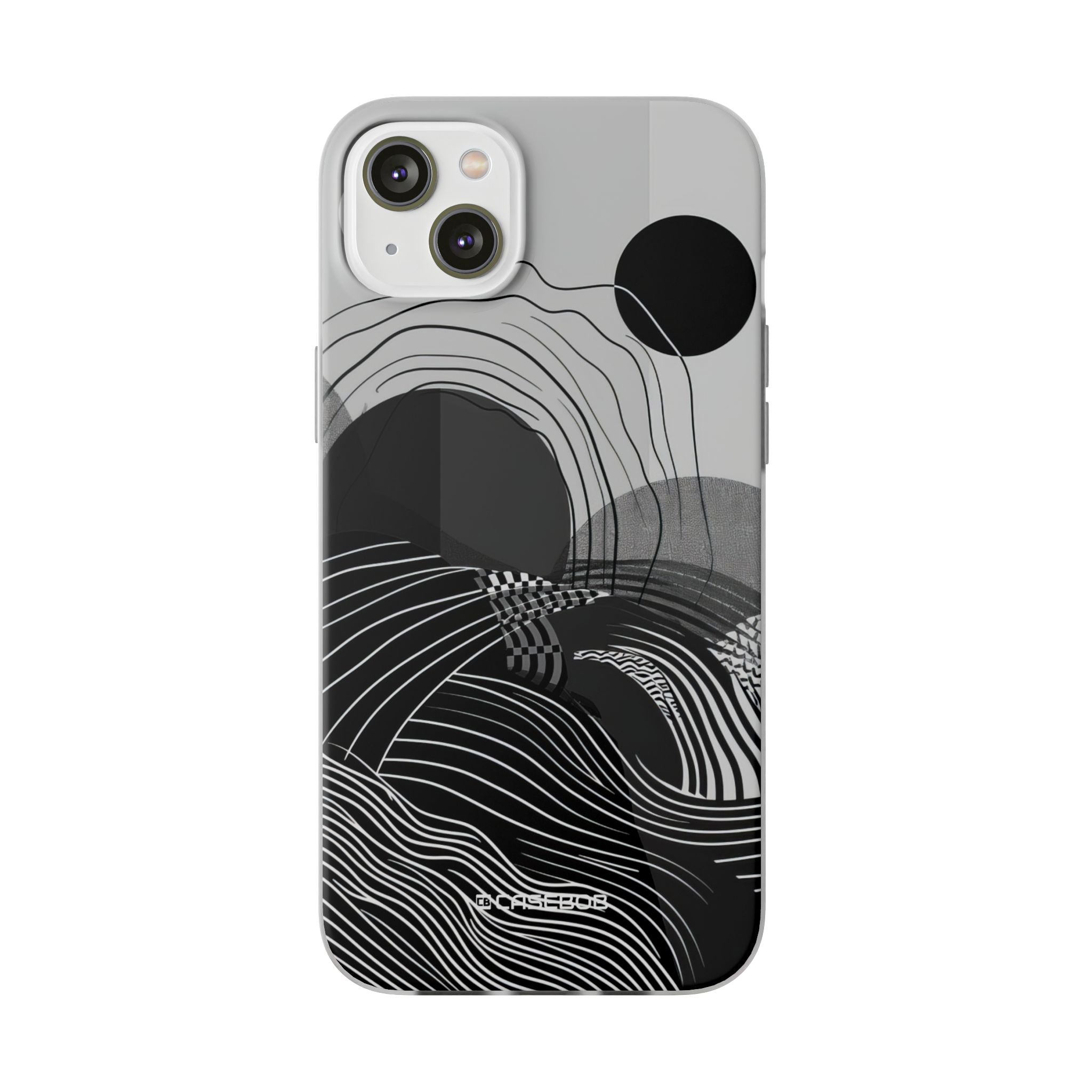 Monochrome Dynamics | Flexible Phone Case for iPhone