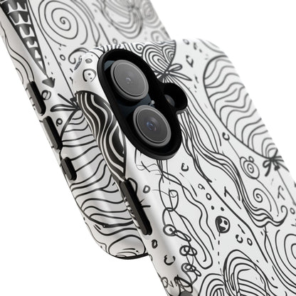 Whimsical Celebration in Black and White - for iPhone 16