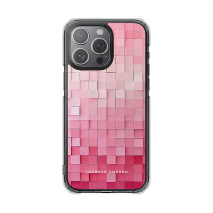 Gradient Pink Mosaic iPhone 15 - Clear Impact Phone Case