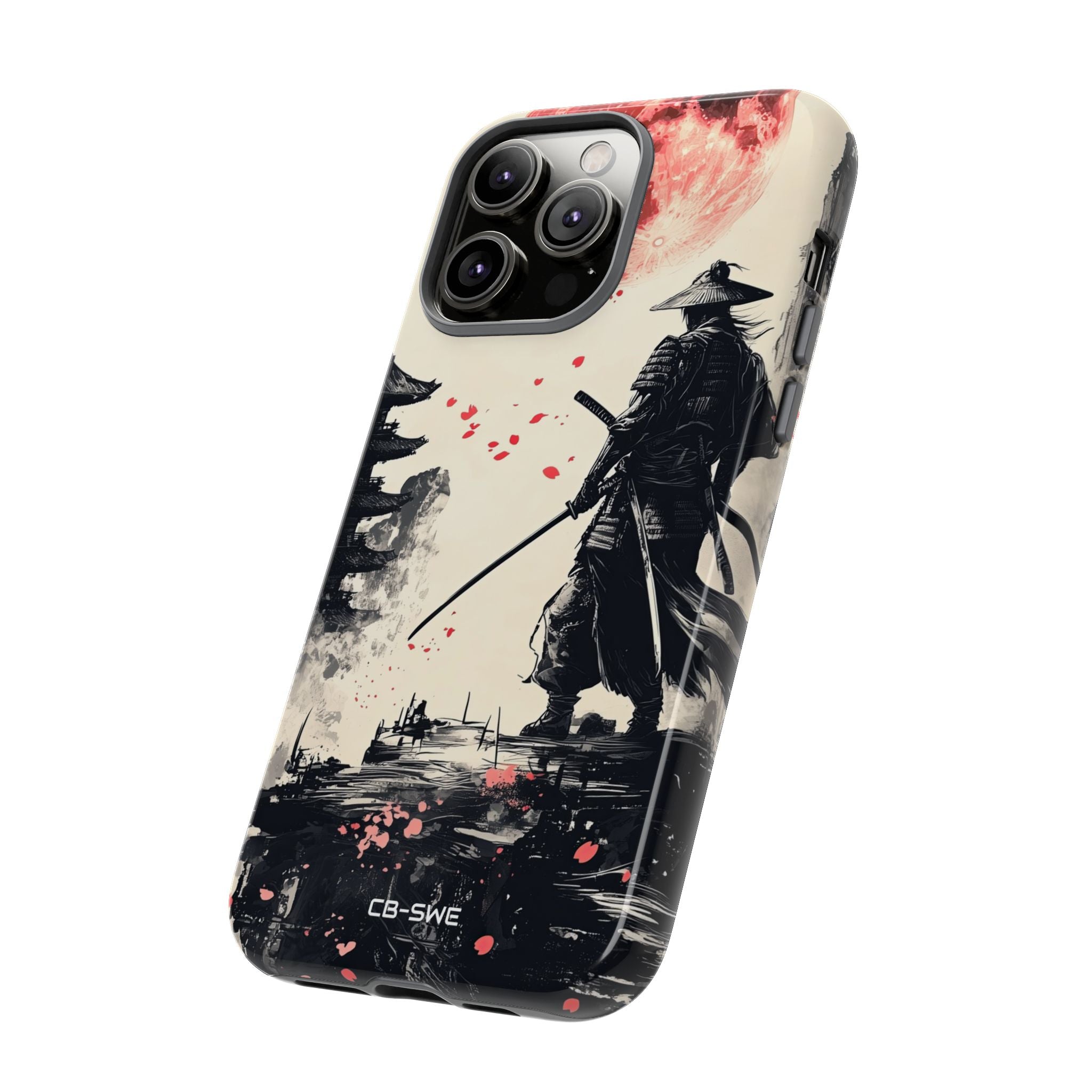 Samurai Gazes Moonward - iPhone Case