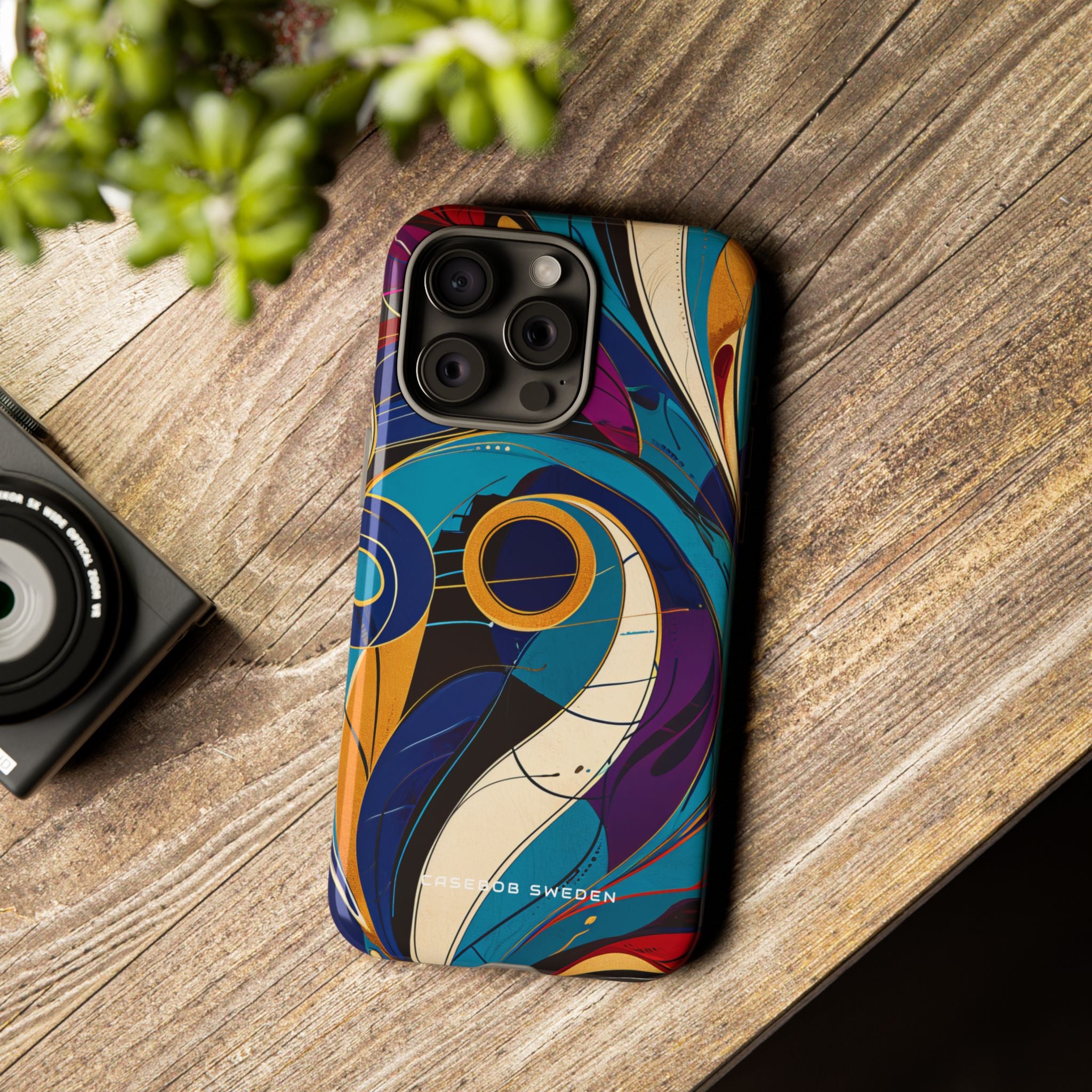 Vintage Vortex Harmony iPhone 15 - Tough Phone Case