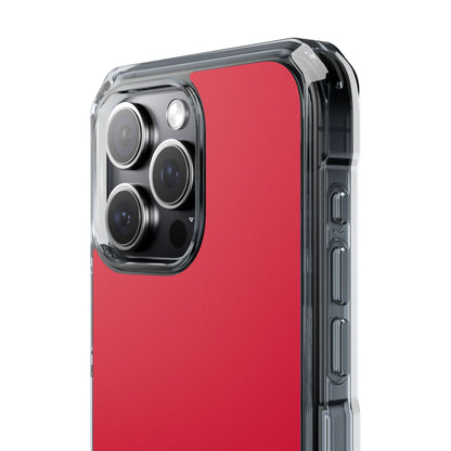 Crimson Red - Clear Impact iPhone 15 Phone Case