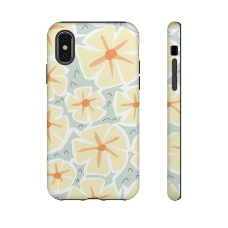 Pastel Yellow Happy Flower iPhone Case (Protective) iPhone X Matte Phone Case