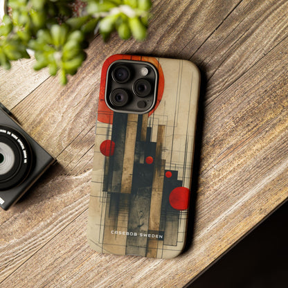 Vintage Geometric Harmony iPhone 15 - Tough Phone Case