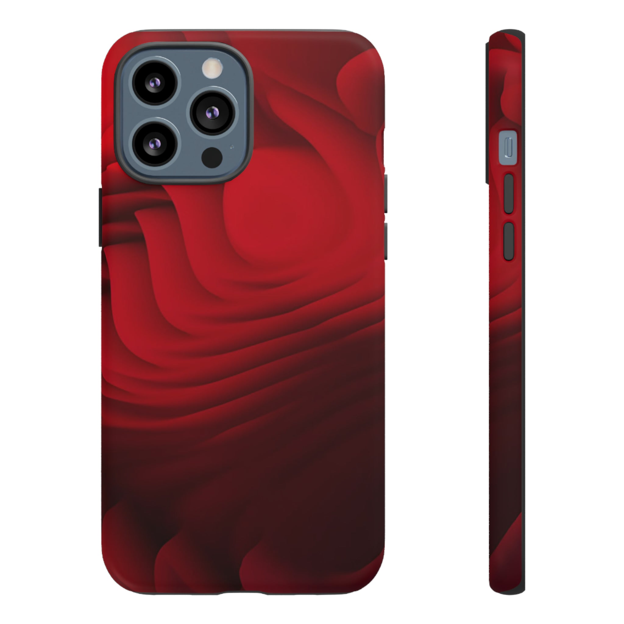 Red Center Waves - Protective Phone Case