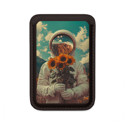 Auringonkukka Astronaut Lompakko – MagSafe Valmis