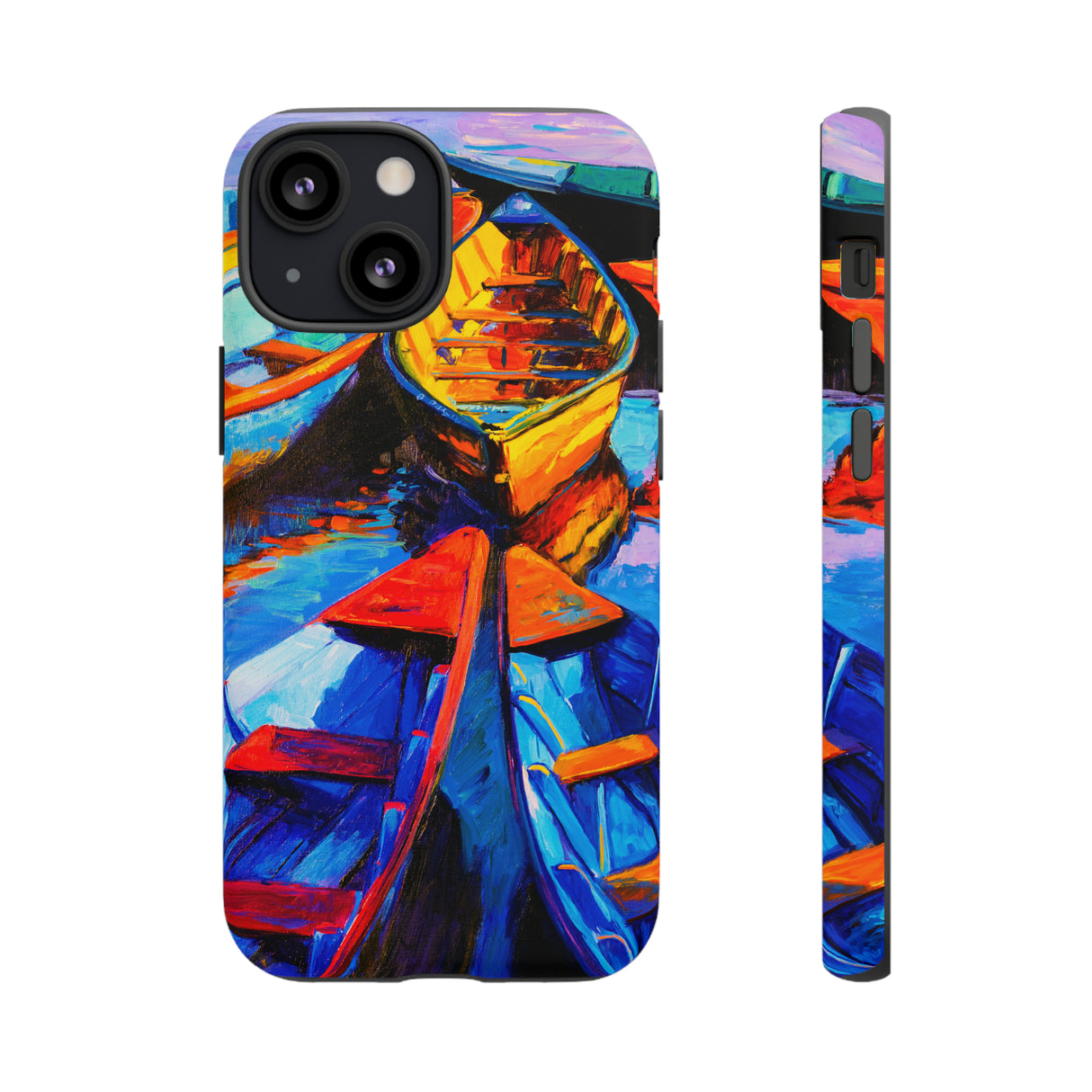 Oil painting - Wooden Boat - Protective Phone Case