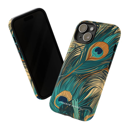 Art Nouveau Peacock Elegance iPhone 15 - Tough Phone Case