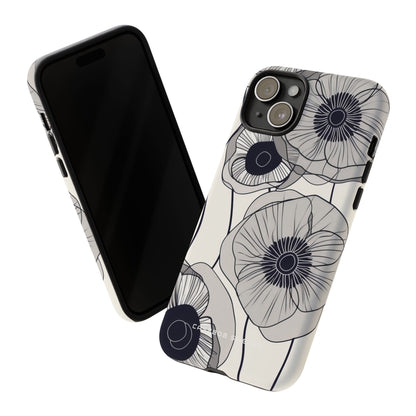 Modern Minimalist Flowers iPhone 15 - Tough Phone Case