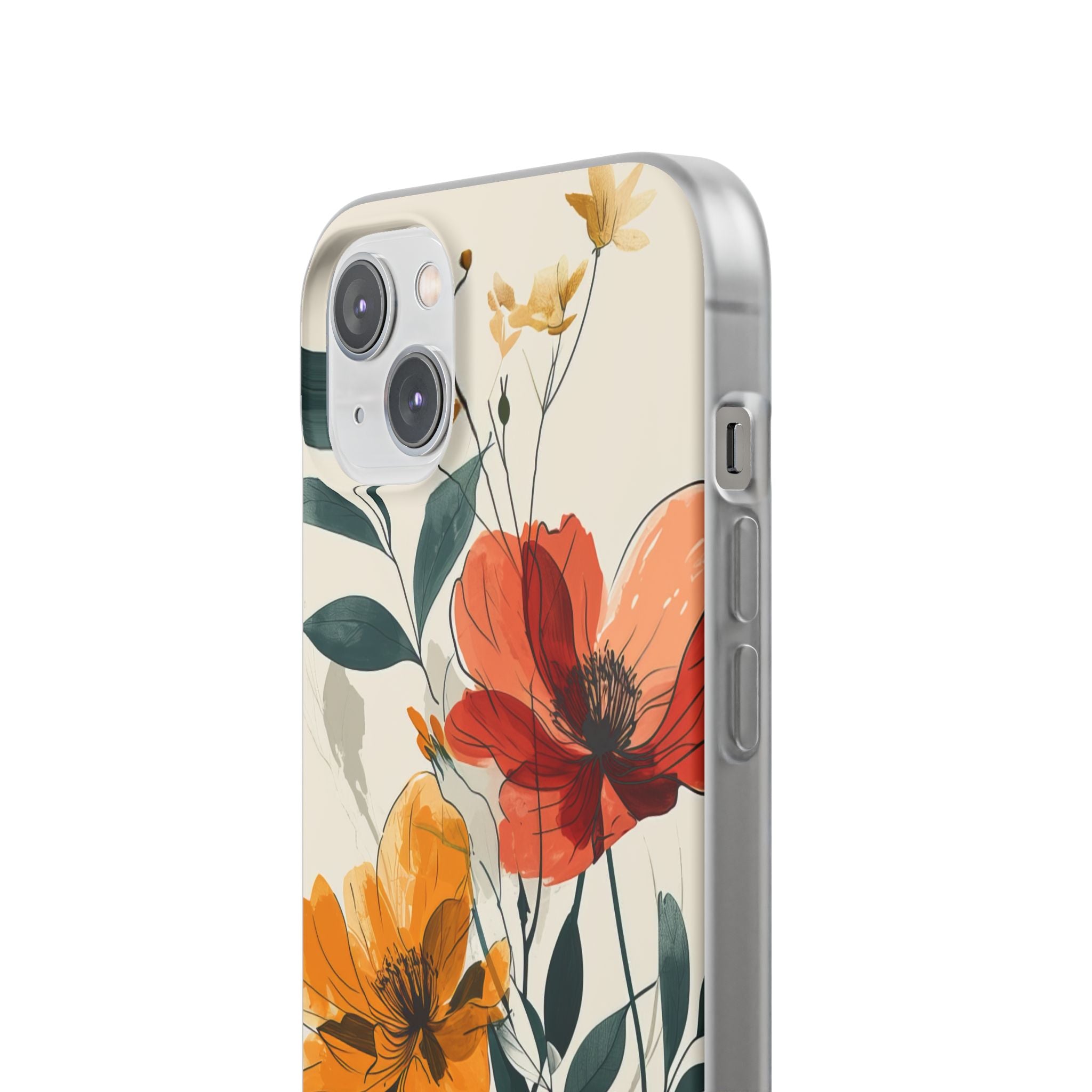 Serene Floral Harmony | Flexible Phone Case for iPhone