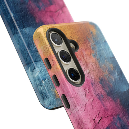 Blue Pink Abstract - Tough Samsung S24 Phone Case