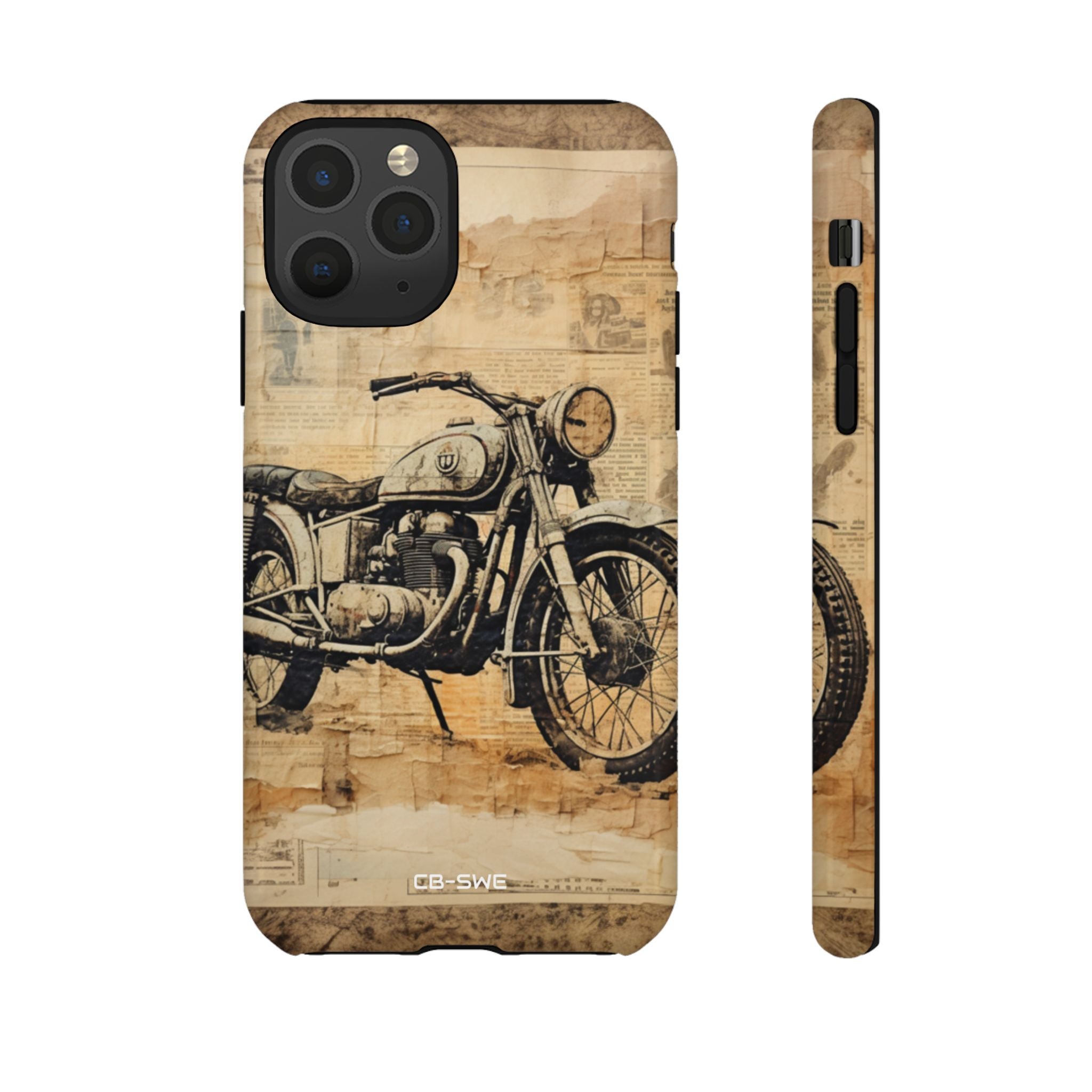 Vintage Motorcycle Collage - iPhone Case