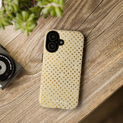Gold Sparkle Grid iPhone 16 Plus Case - Tough