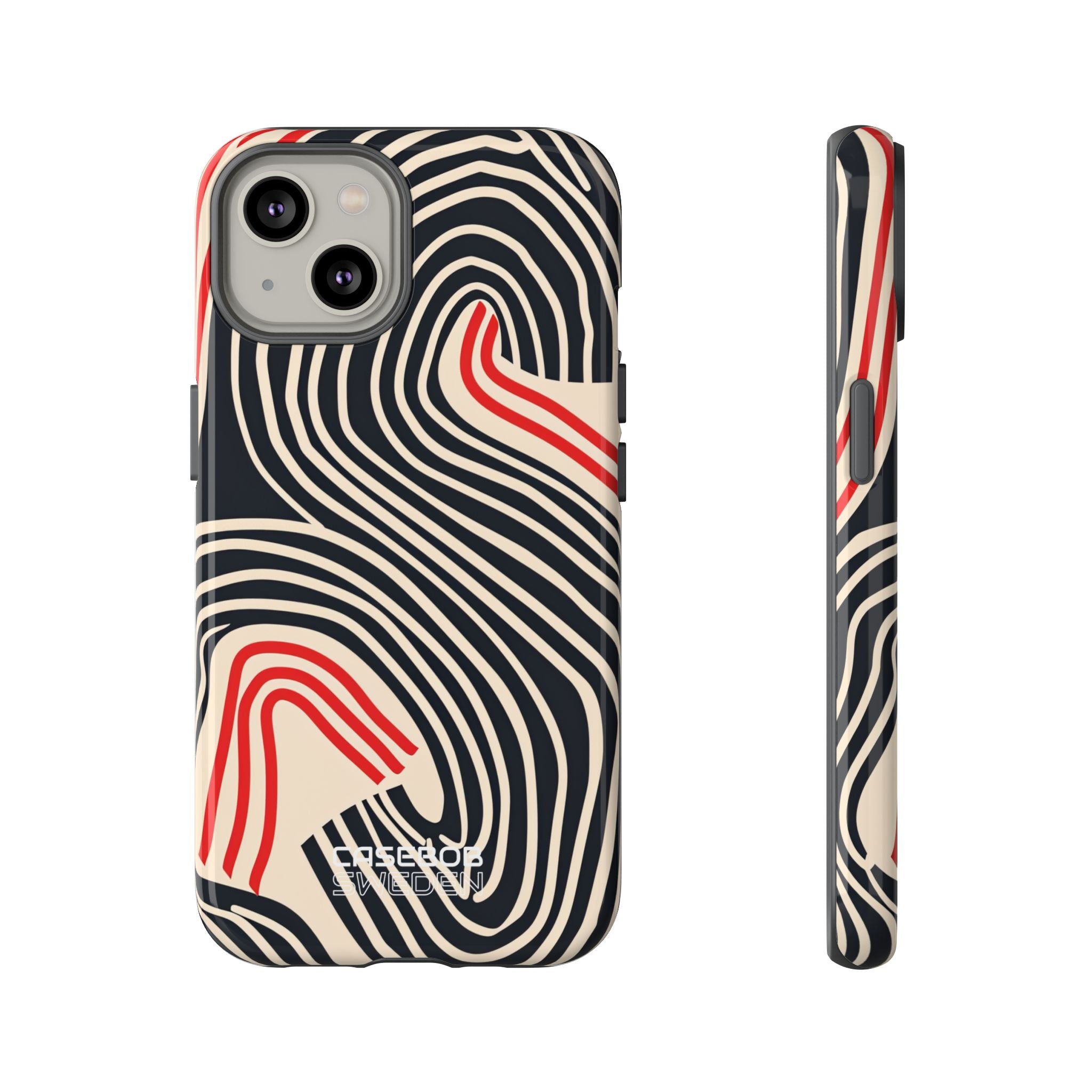 Wavy Red Flow iPhone 14 - Tough