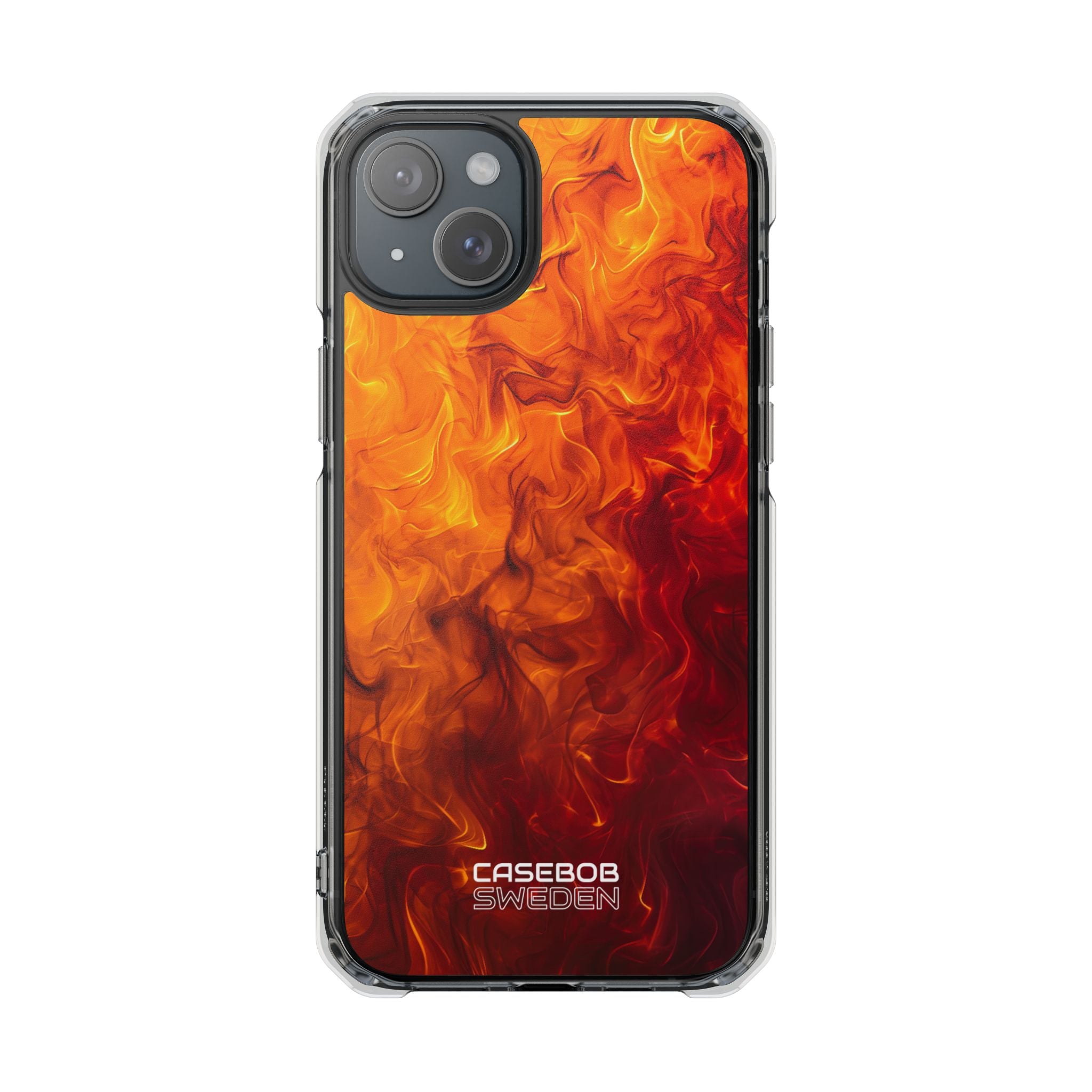 Flaming Energy Swirl iPhone 15 - Impact Clear+