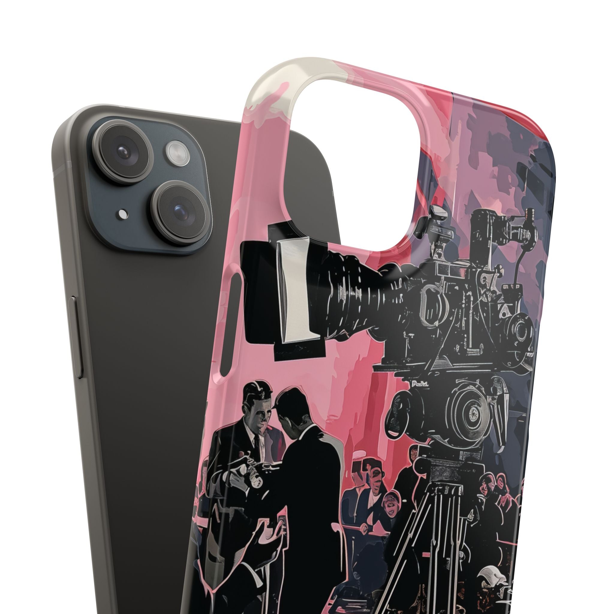 Retro Cinematic Spotlight iPhone 15 - Slim Phone Case