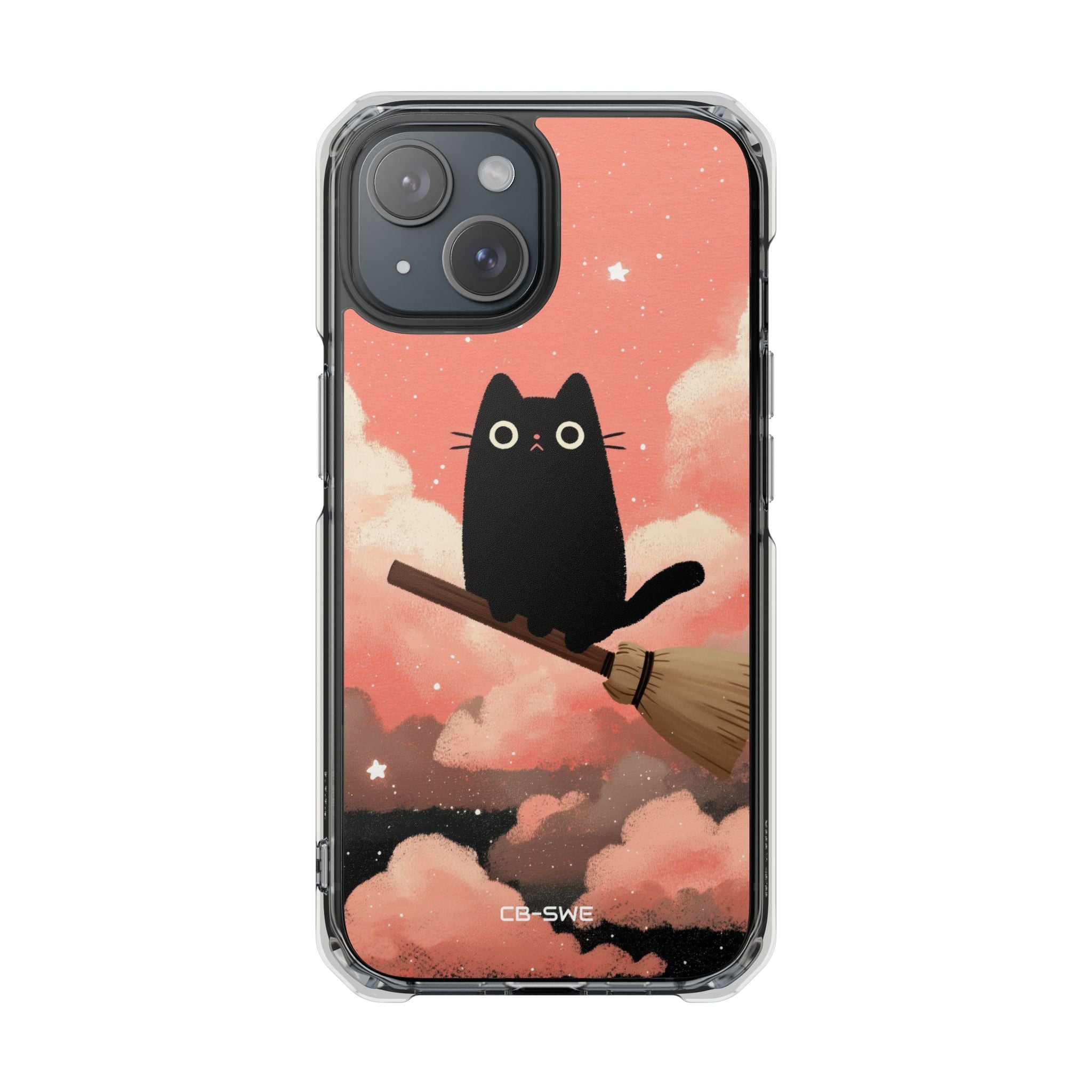 Cat Rides Broom iPhone Case - Impact