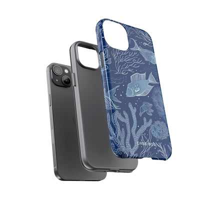 Navy Scale Reef iPhone 14 Plus Case - Tough