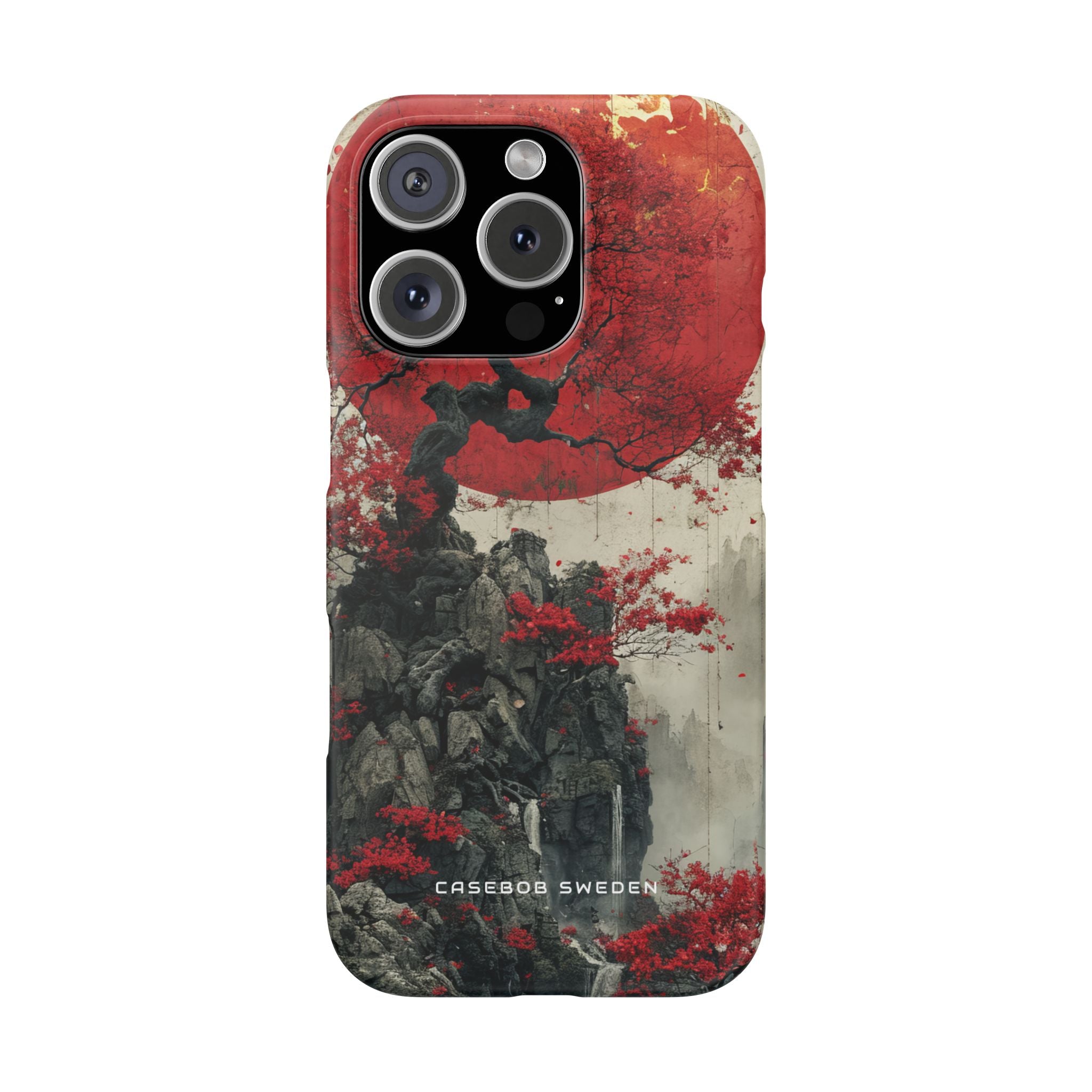 Zen Serenity in Red Harmony iPhone 16 - Slim Phone Case