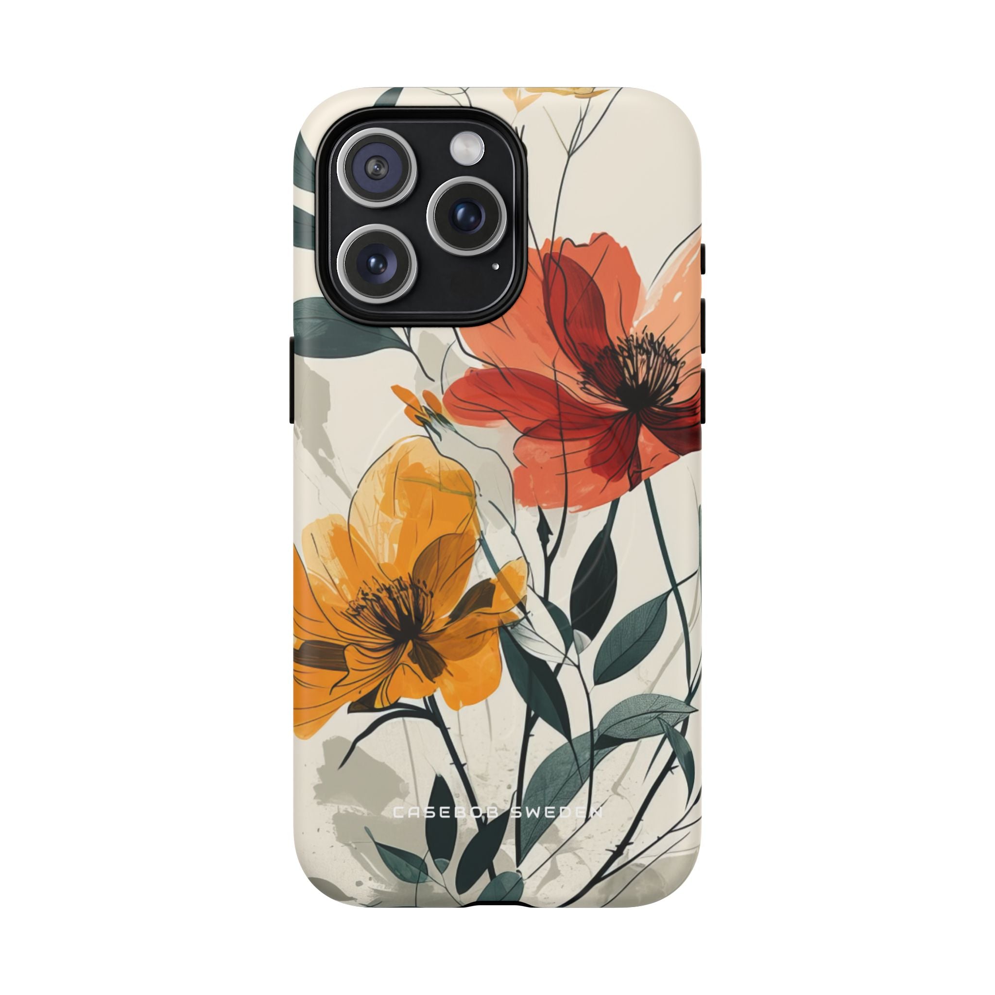 Elegant Floral Harmony iPhone 15 | Tough+ Phone Case