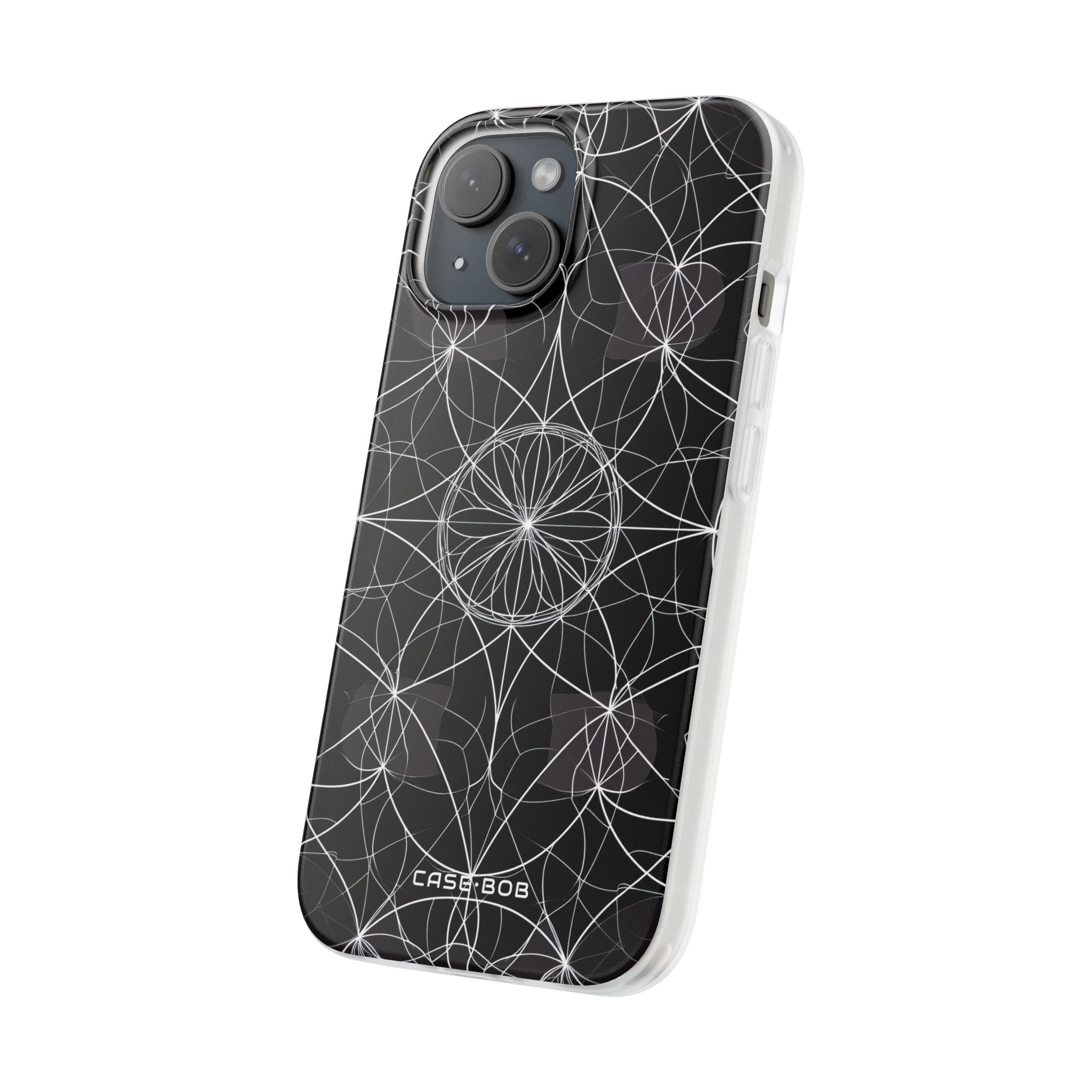 Radiant Petal Orbit iPhone 15 Case - Soft