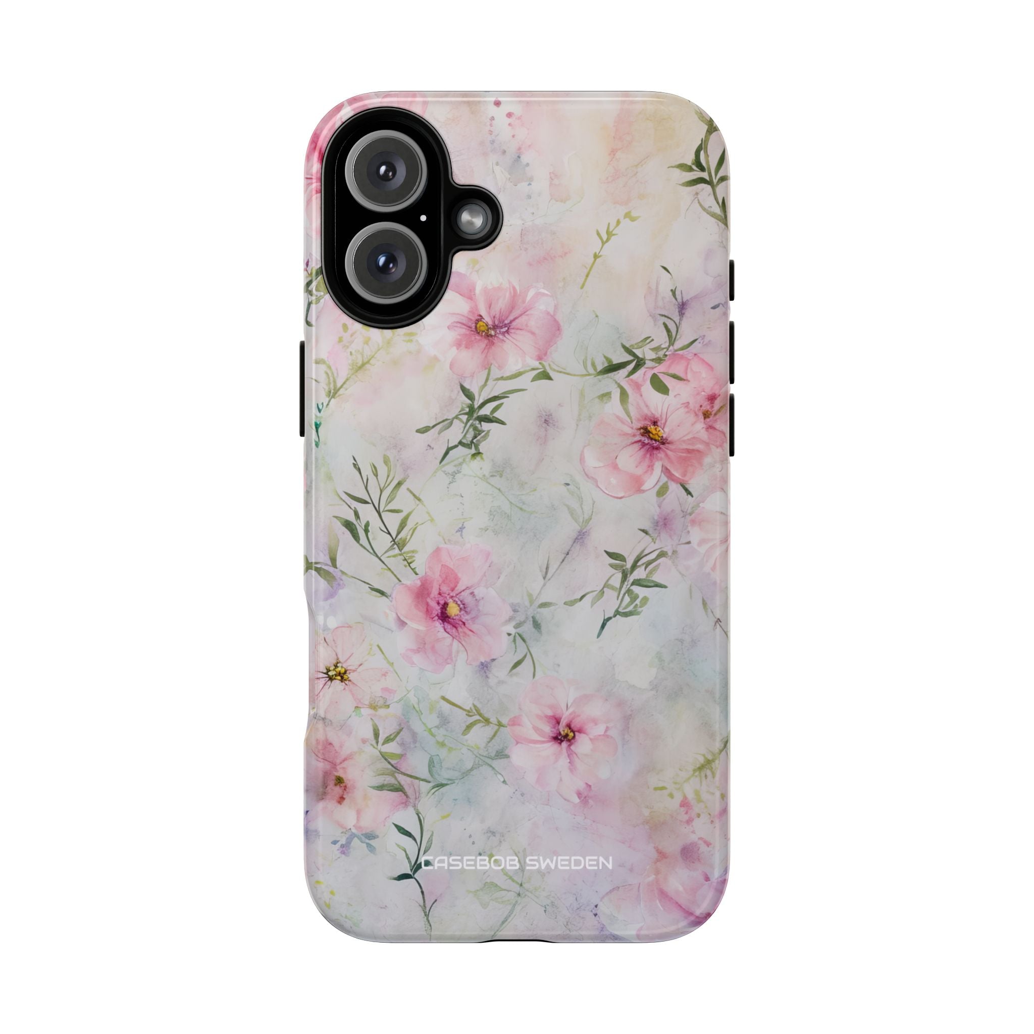 Pink Floral Watercolor Decor - Tough iPhone 16 Phone Case